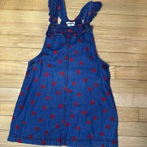 Max Studio Kids Denim Dress with Red Heart Accents